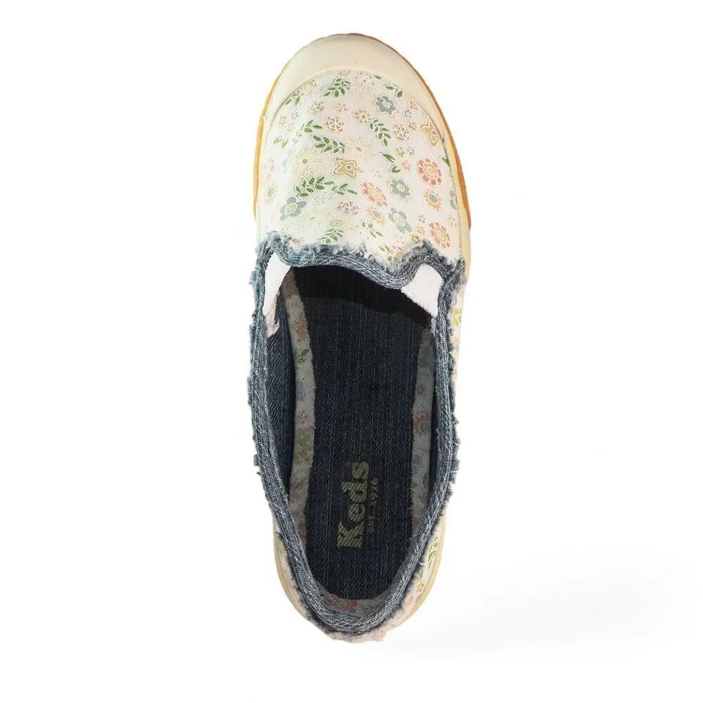 Keds Cap Toe Floral Print Slip-on Casual Loafers Multicolor WF19873M Women's 6.5